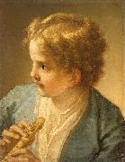 Benedetto Luti Boy with the flute by tuscan painter Benedetto Luti oil